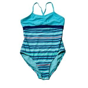 Old Navy Aqua one piece Swimsuit girls 10 Y